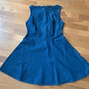 EUC ZARA DENIM SKATER DRESS